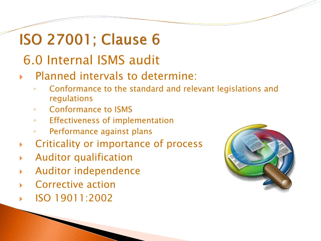 6 0 internal isms audit planned intervals