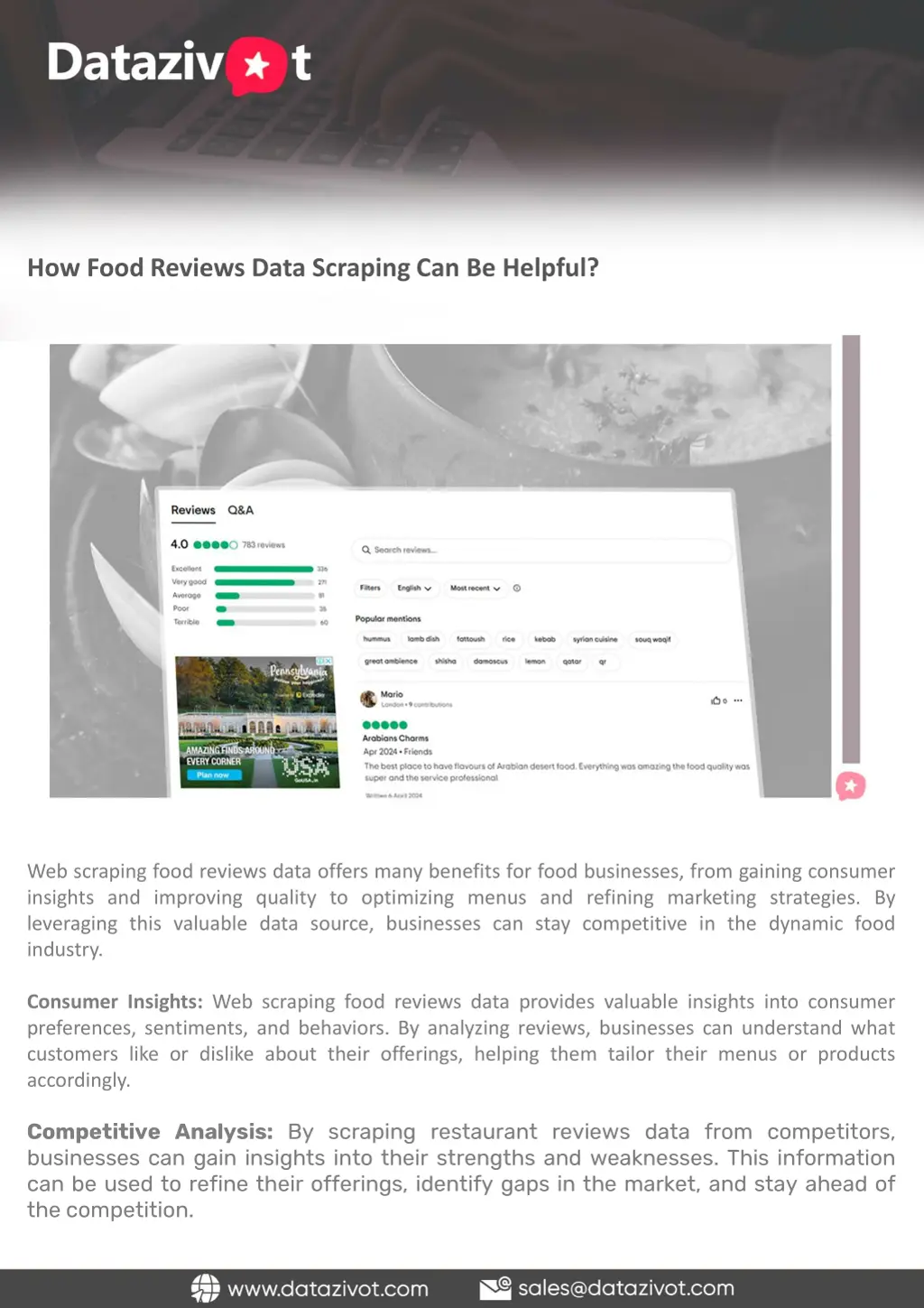 how food reviews data scraping can be helpful