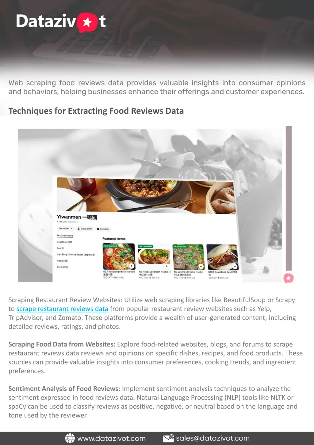 web scraping food reviews data provides valuable