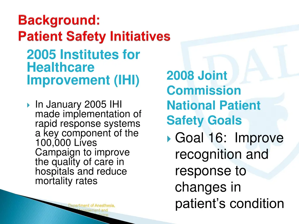 2005 institutes for healthcare improvement ihi