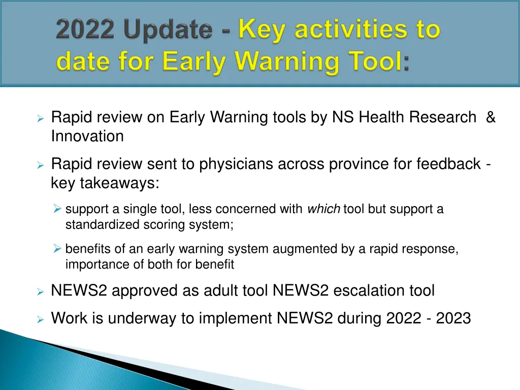 rapid review on early warning tools by ns health