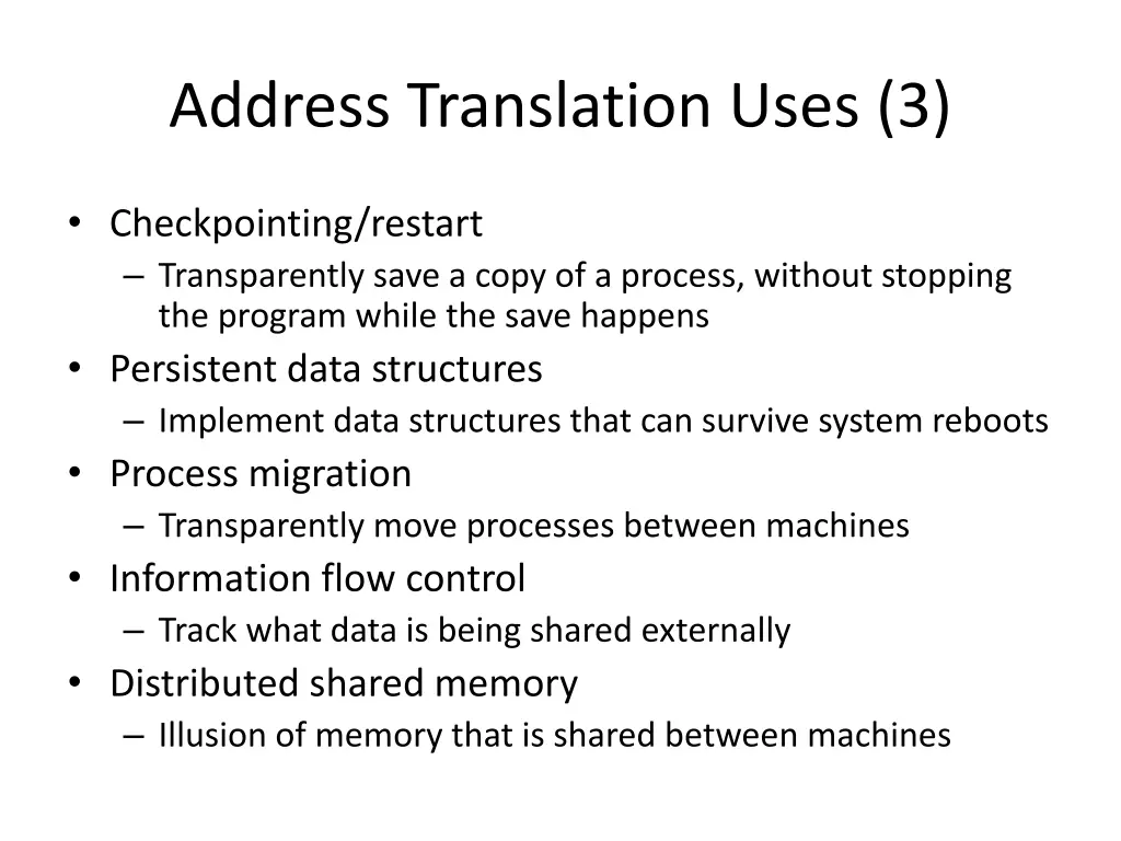 address translation uses 3