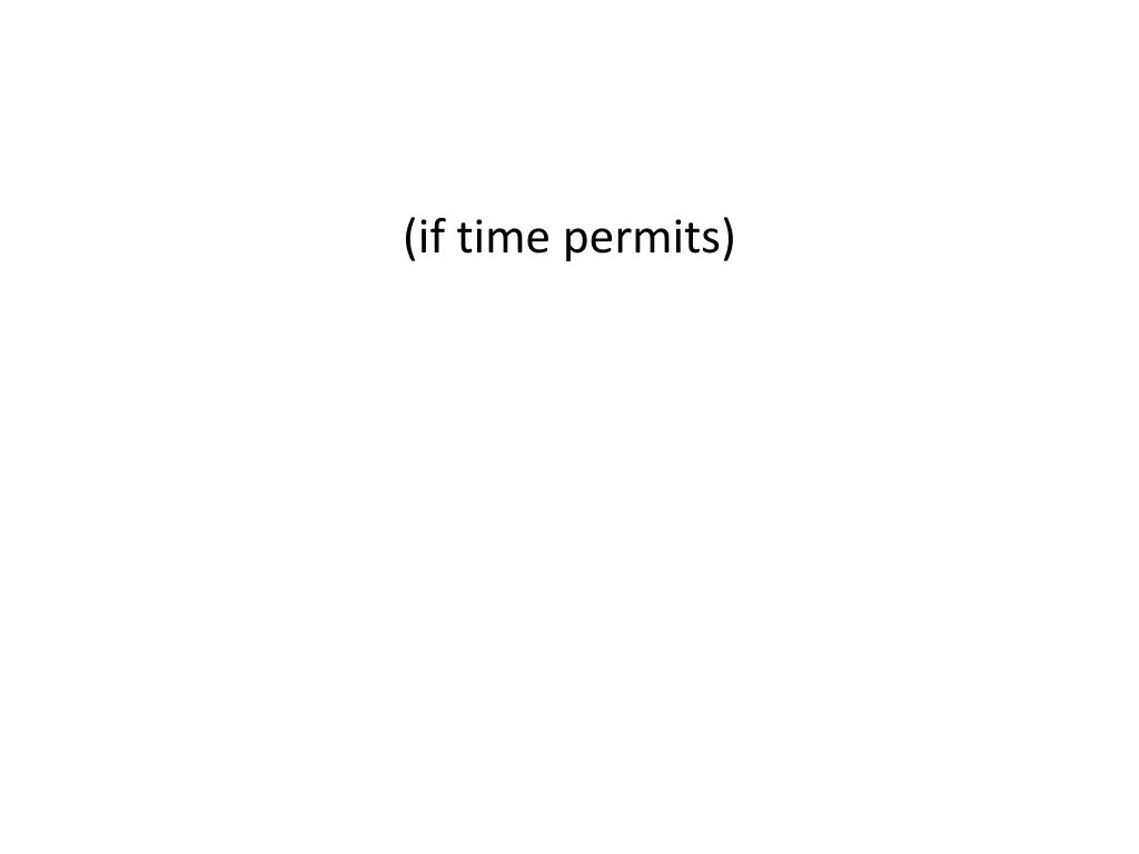 if time permits