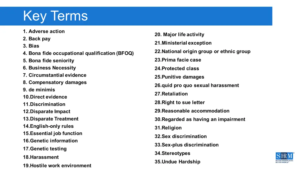 key terms