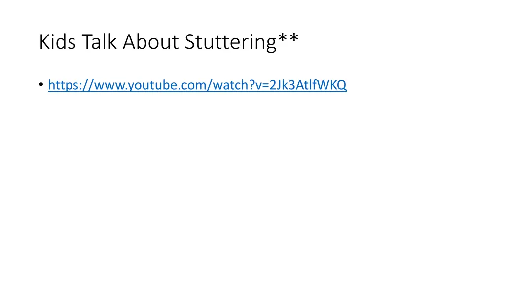 kids talk about stuttering