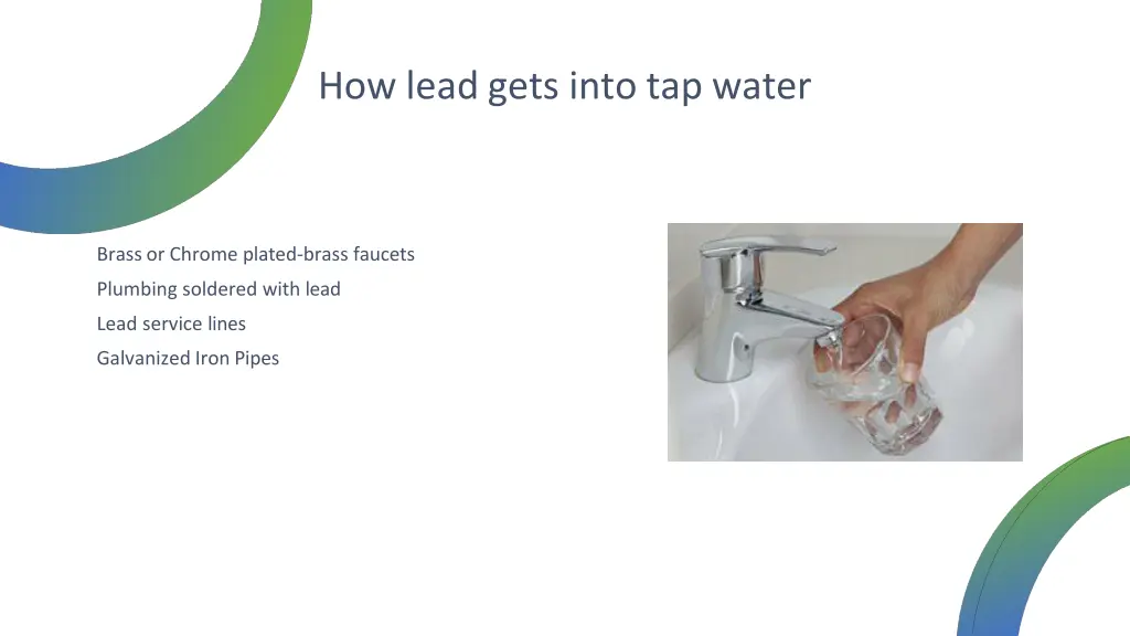 how lead gets into tap water