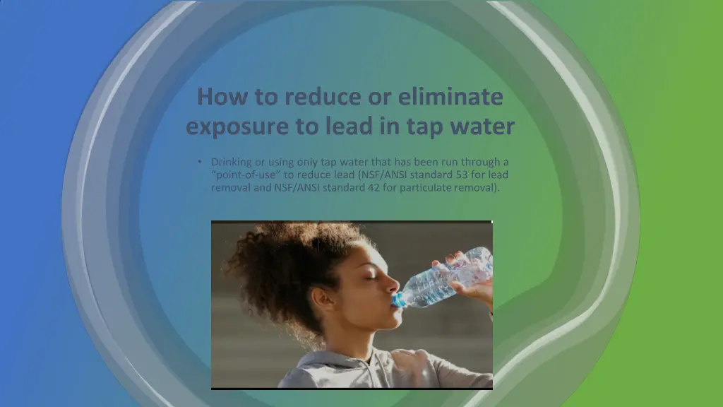 how to reduce or eliminate exposure to lead