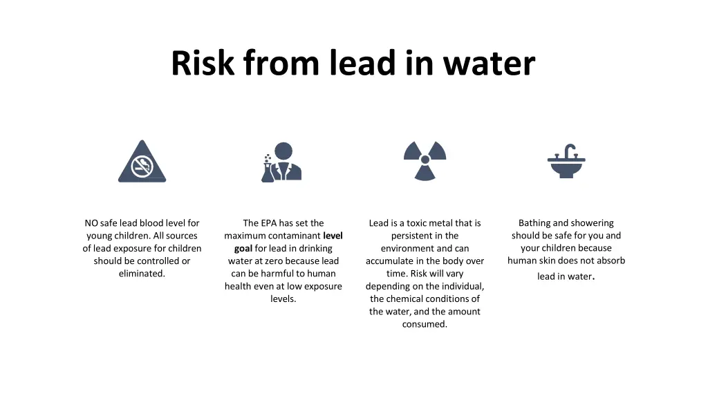 risk from lead in water