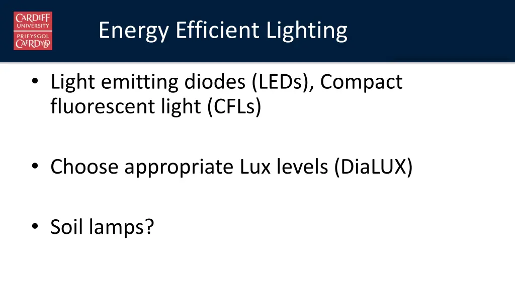 energy efficient lighting