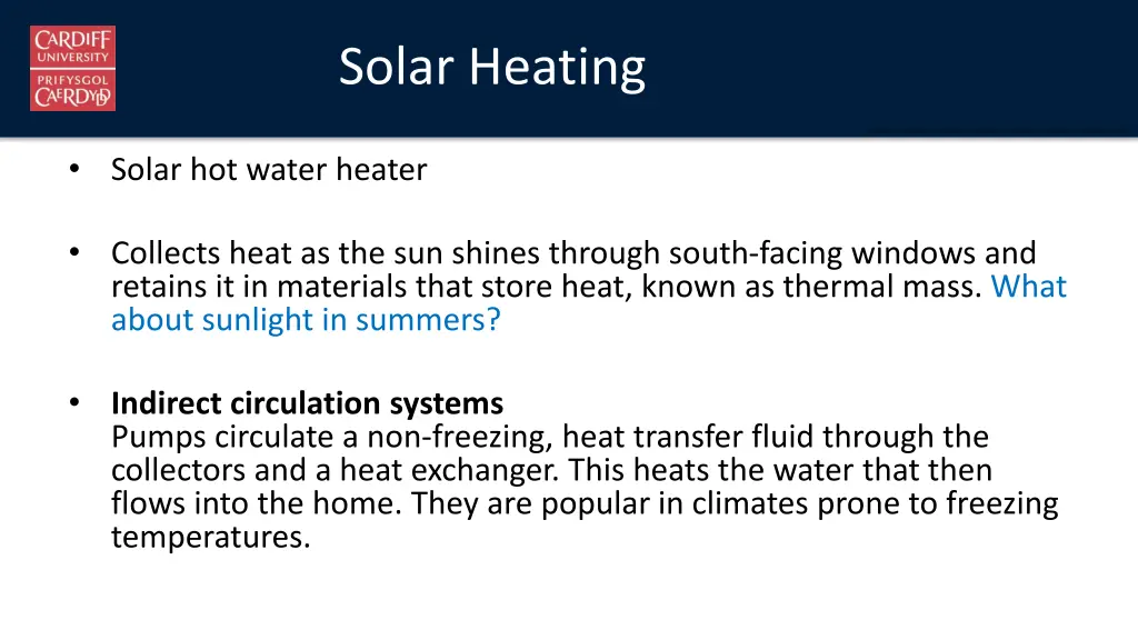 solar heating