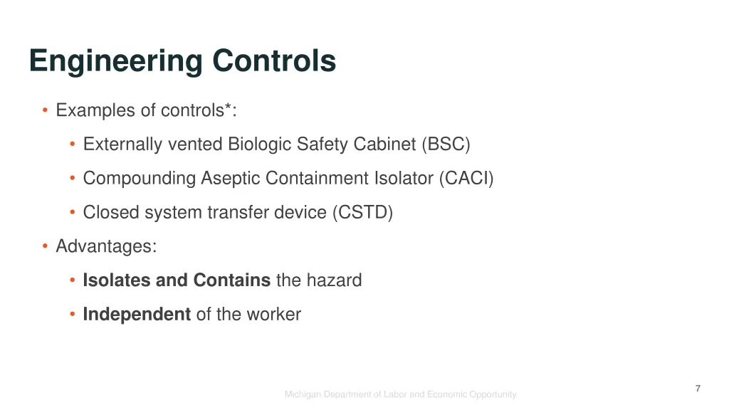 engineering controls