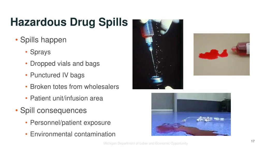 hazardous drug spills