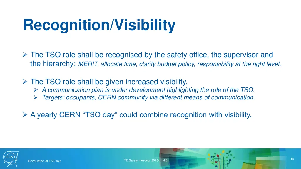 recognition visibility