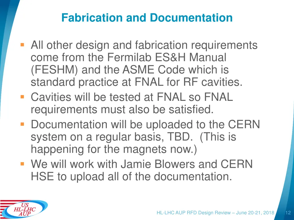 fabrication and documentation