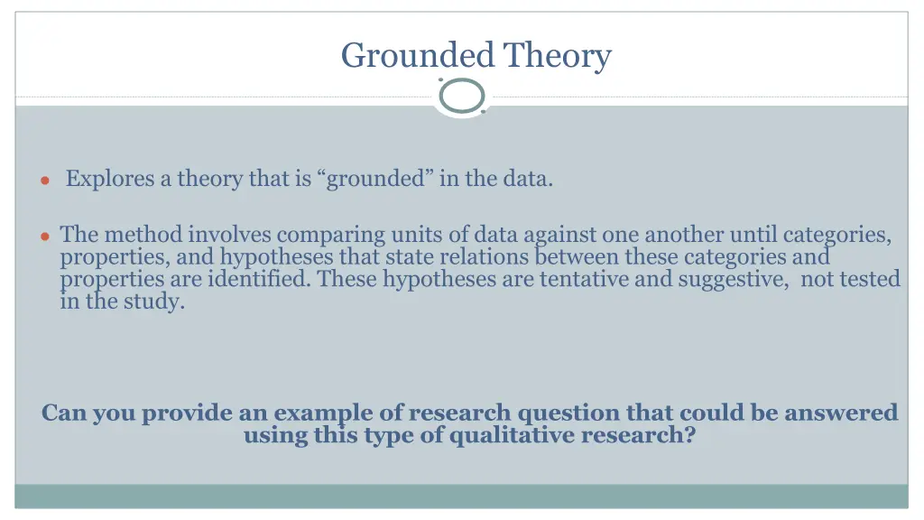 grounded theory