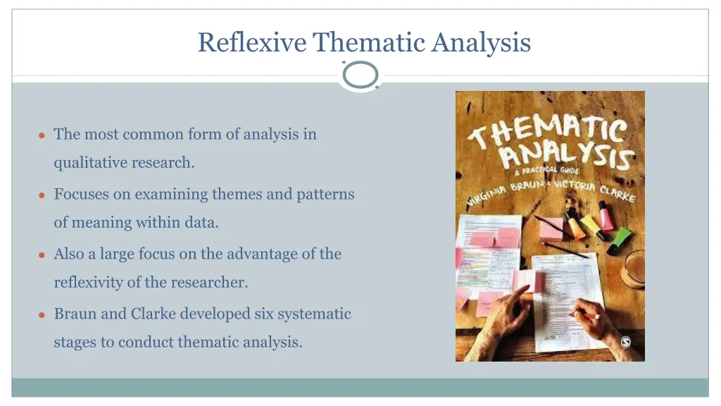 reflexive thematic analysis