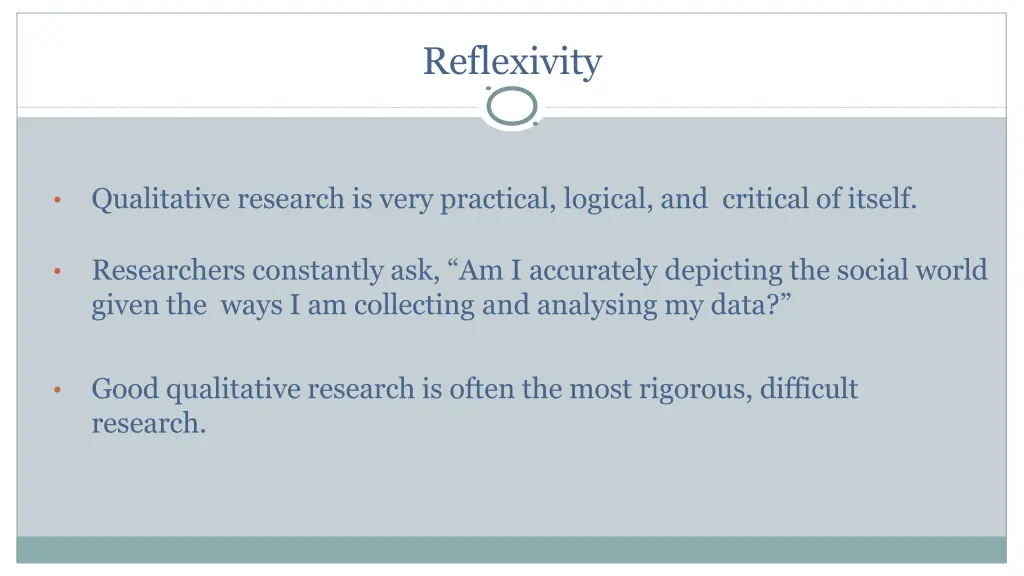 reflexivity 1