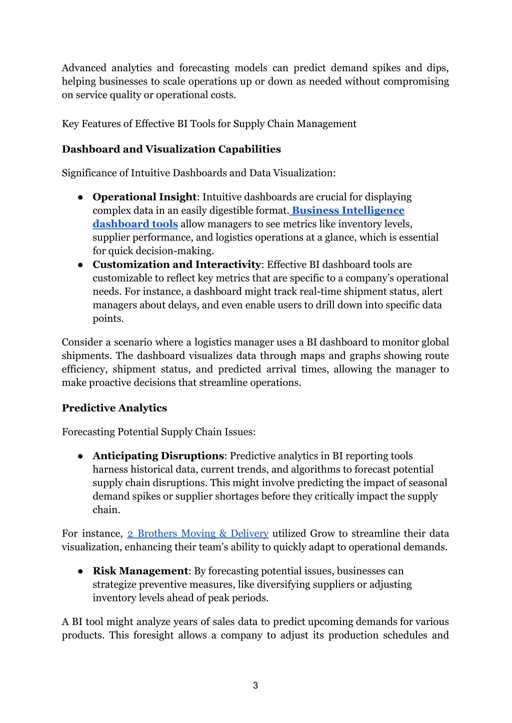 advanced analytics and forecasting models