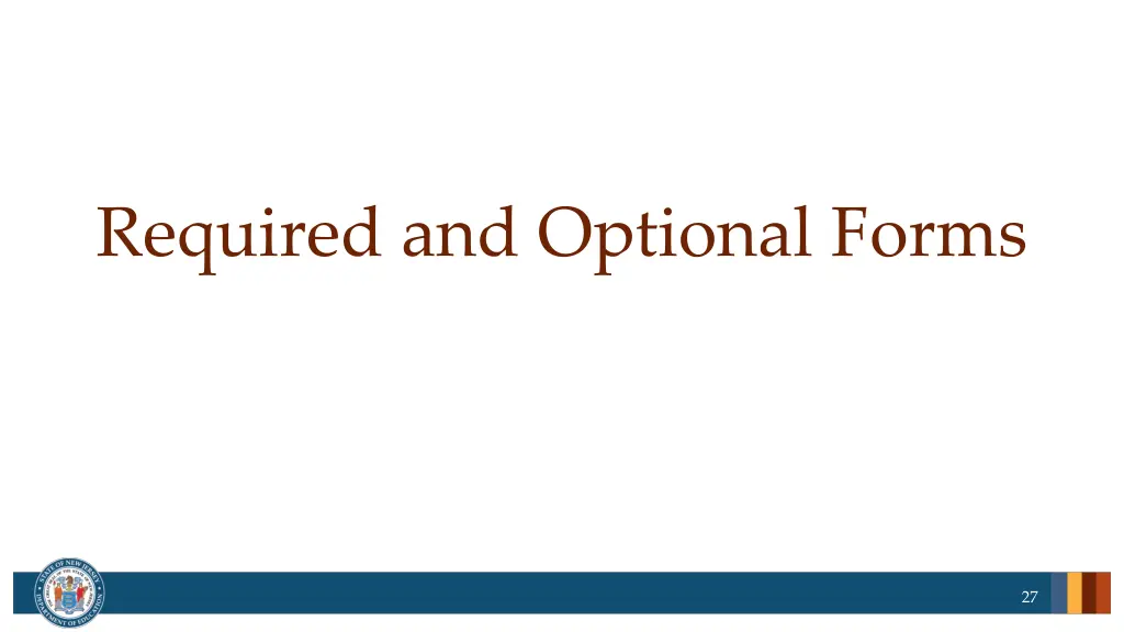 required and optional forms