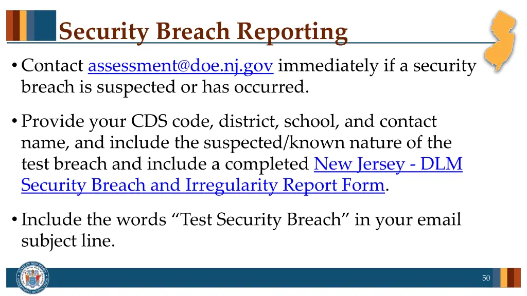 security breach reporting contact assessment@doe