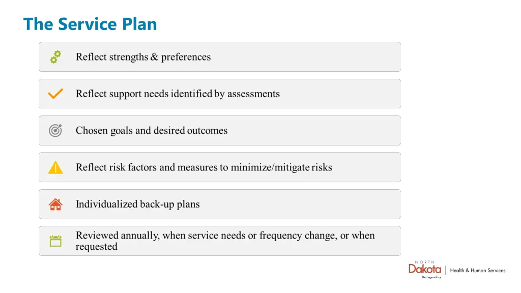 the service plan