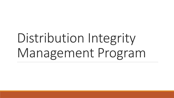 distribution integrity management program