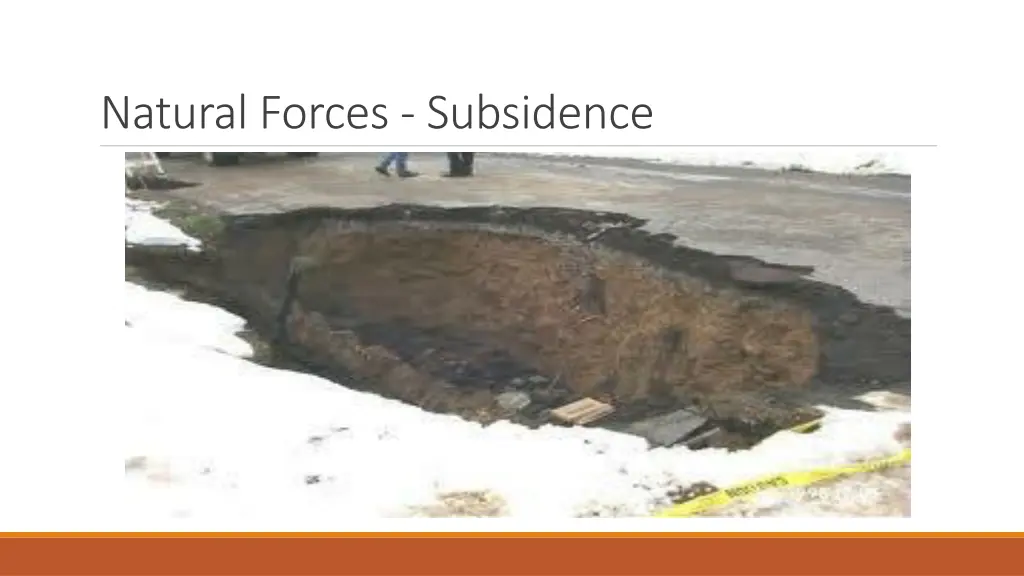 natural forces subsidence
