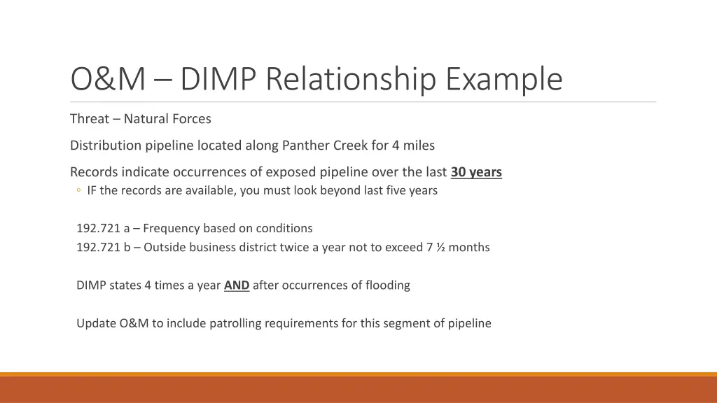 o m dimp relationship example