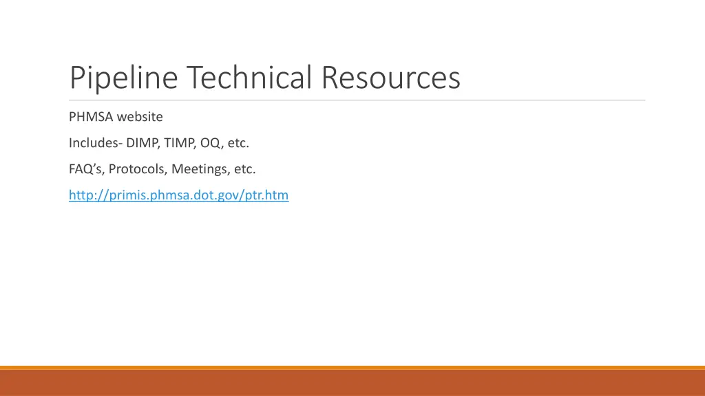 pipeline technical resources
