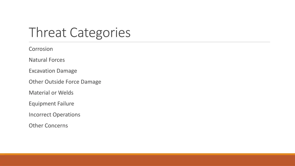 threat categories