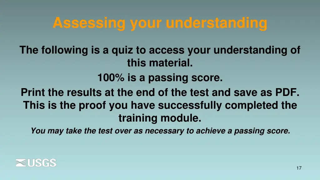 assessing your understanding