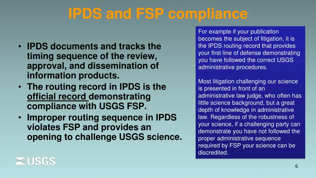 ipds and fsp compliance