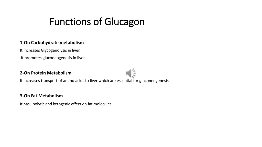 functions of glucagon functions of glucagon