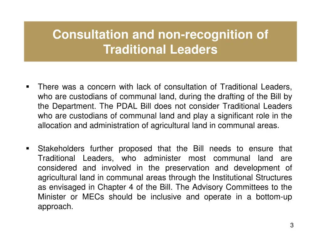 consultation and non recognition of