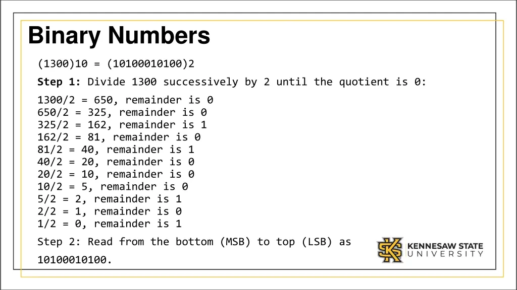 binary numbers