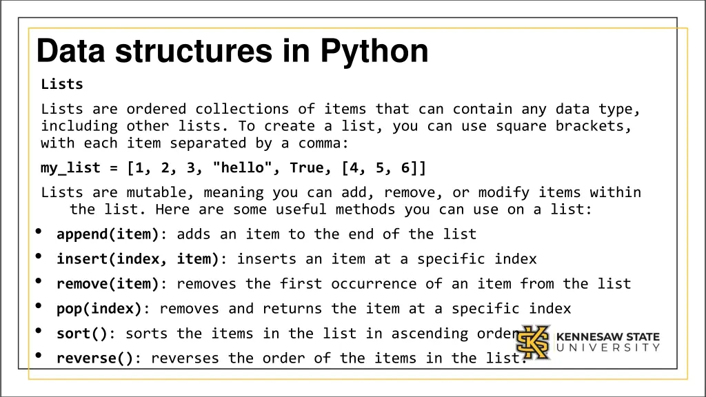 data structures in python