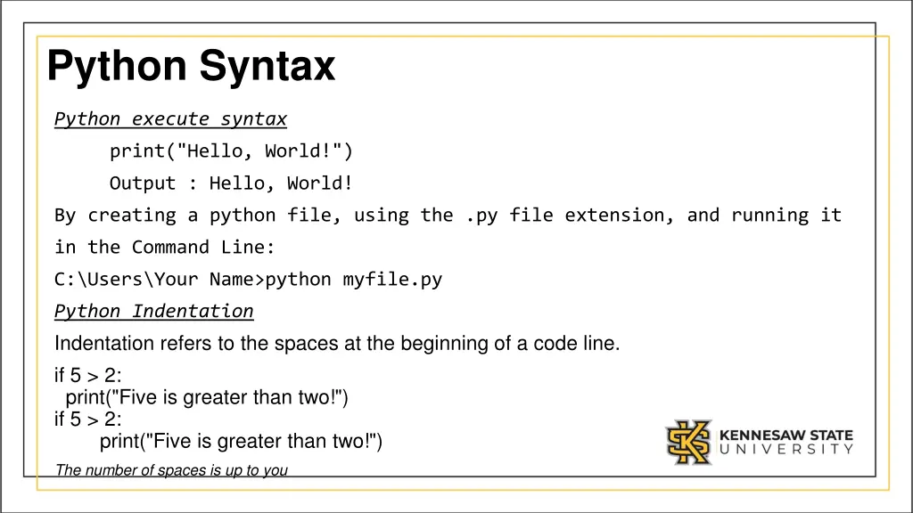 python syntax