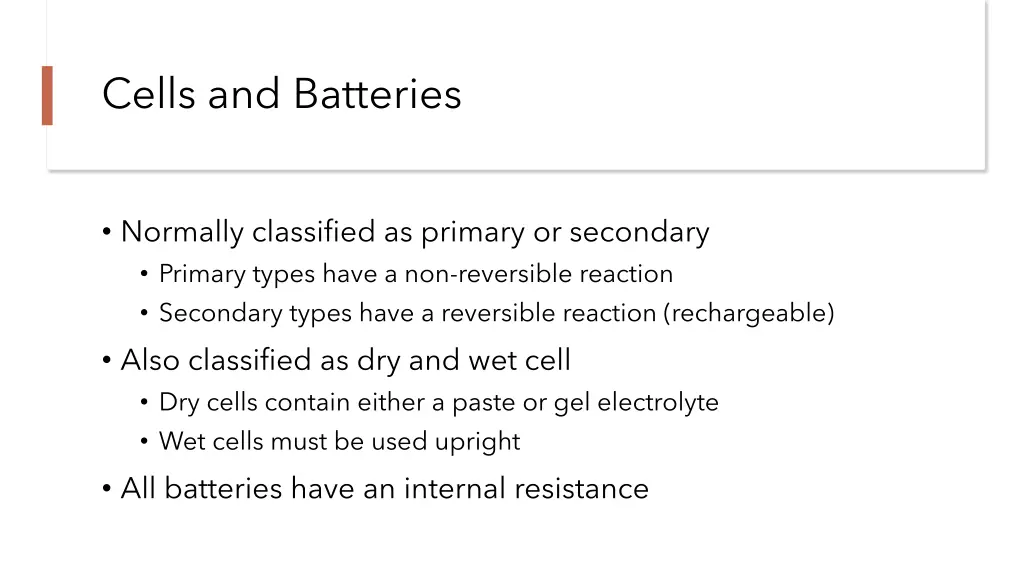 cells and batteries