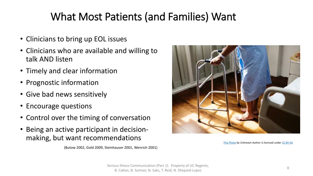 what most patients and families want what most