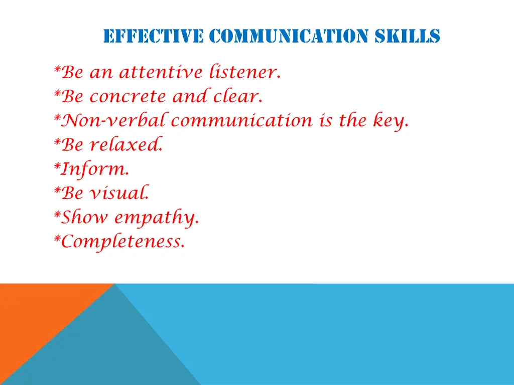 effective communication skills 1