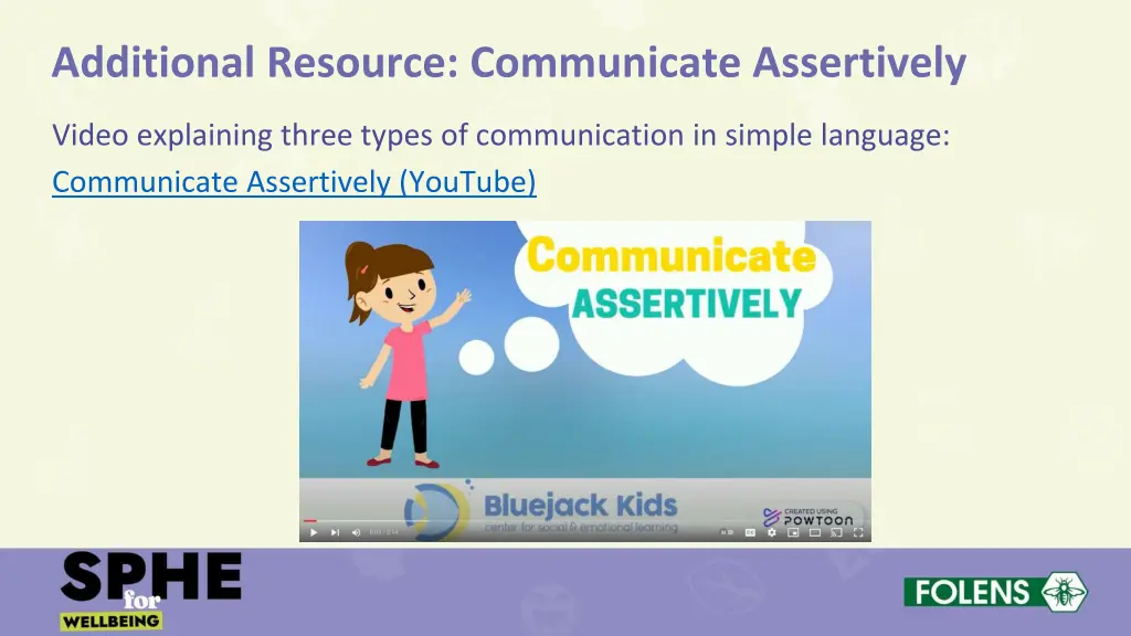 additional resource communicate assertively