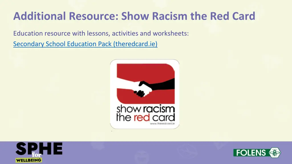 additional resource show racism the red card