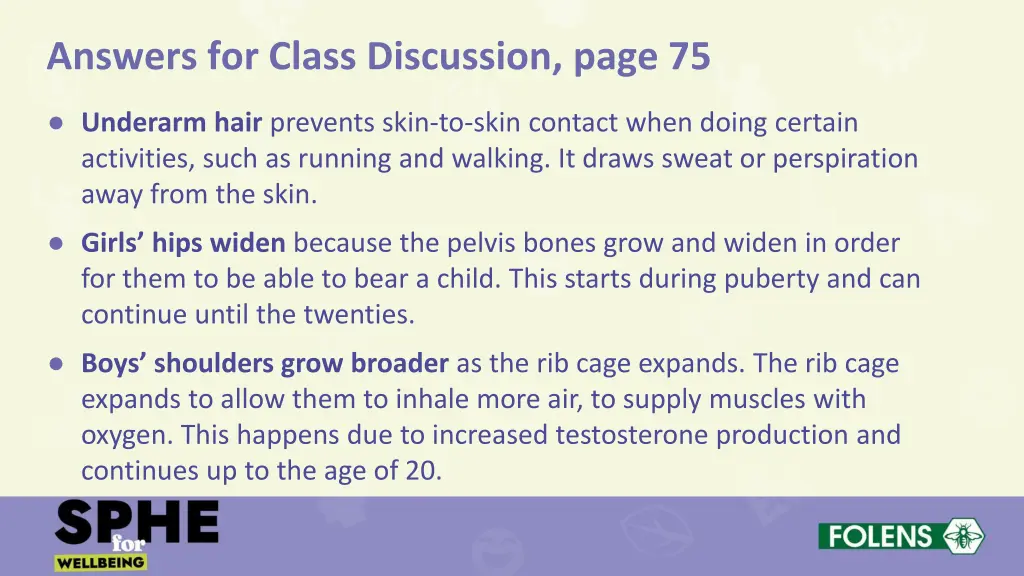 answers for class discussion page 75