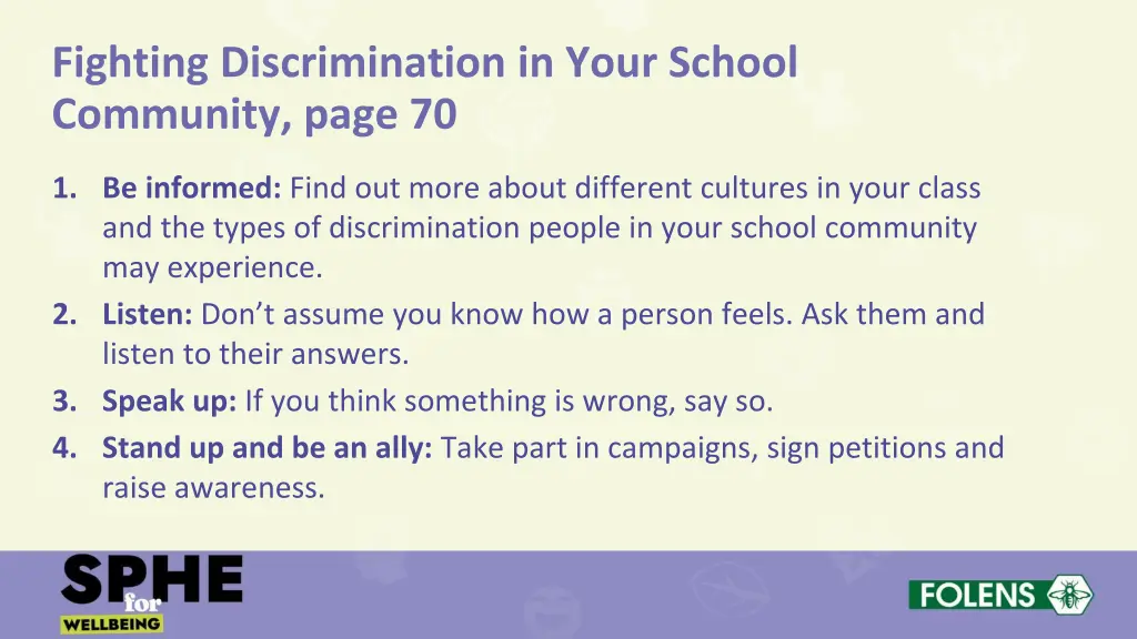 fighting discrimination in your school community