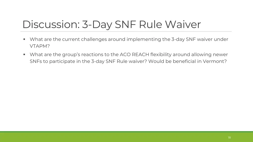 discussion 3 day snf rule waiver