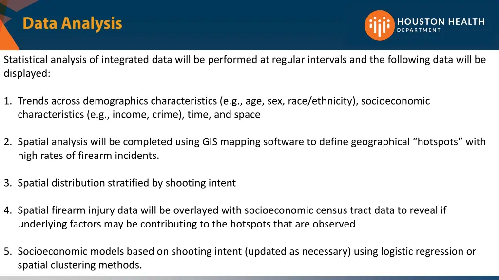 statistical analysis of integrated data will