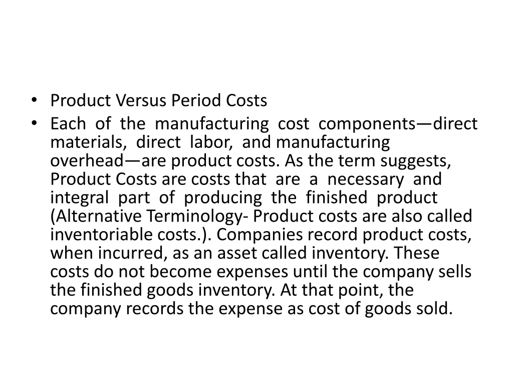 product versus period costs each