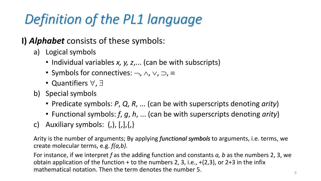 definition of the pl1 language