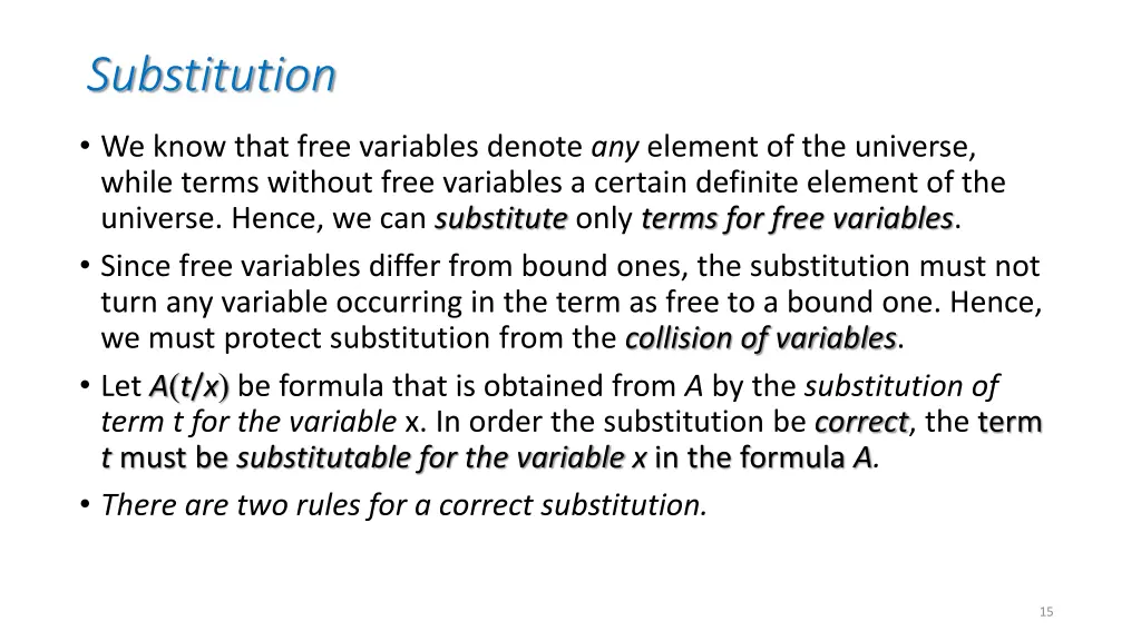 substitution