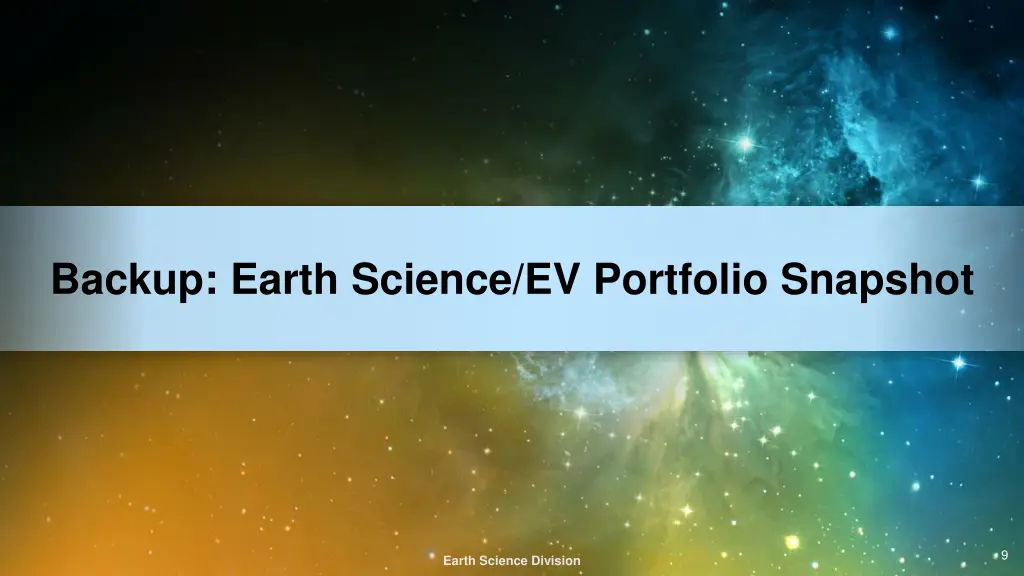 backup earth science ev portfolio snapshot